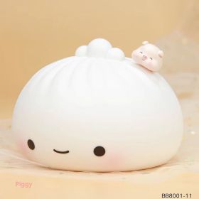1pc Cute Dumpling Night Light; Silicone Cute Bun Lamp With Touch Control; Kawaii Nursery Light For Room Bedroom Home Decor; Valentine's Day Birth